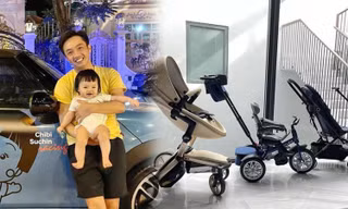 Chưa đầy 1 tuổi, con gái Cường Đôla đã có BST 9 chiếc xe xịn sò dành cho riêng mình