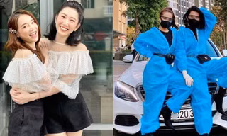 "Chị em Châu Báu" Nhã Phương - Thúy Ngân chăm diện đồ đôi từ thường ngày đến thảm đỏ