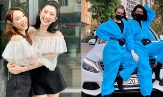 "Chị em Châu Báu" Nhã Phương - Thúy Ngân chăm diện đồ đôi từ thường ngày đến thảm đỏ