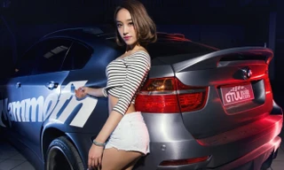 Thiếu nữ xinh như búp bê bên xế độ BMW X6