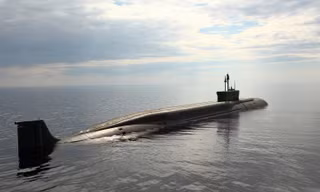 Tàu ngầm hạt nhân Vladimir Monomakh. Ảnh: Tass