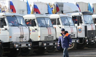 Chuyến hàng viện trợ nhân đạo thứ 40 của Nga dự kiến có mặt tại miền Đông Ukraine vào ngày 30/9. Ảnh: RIA Novosti