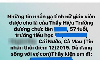 Kiểm điểm hiệu trưởng nhắn tin nhạy cảm với nữ giáo viên 
