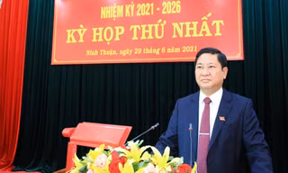 Ông Trần Quốc Nam tái đắc cử Chủ tịch UBND tỉnh Ninh Thuận. Ảnh CÔNG HOAN