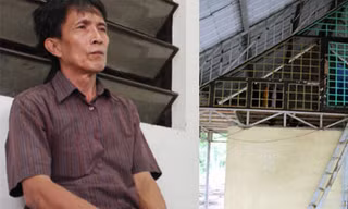 Bắt chủ xưởng gỗ giam công nhân trong khung sắt