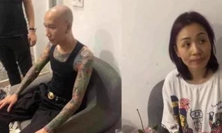 Vợ chồng "giang hồ mạng" Phú Lê lúc mới bị tạm giữ - Ảnh: Facebook