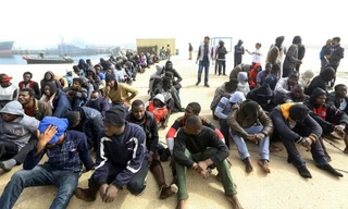 Các đối tượng buôn người bị bắt. Ảnh minh họa năm 2018