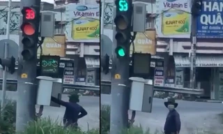 Xác minh clip người trùm kín mặt đột ngột bấm đèn đỏ, xe không dừng kịp ở TPHCM