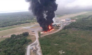 Vụ nổ tại căn cứ quân sự ở Somali. (Ảnh: Al Jazeera)