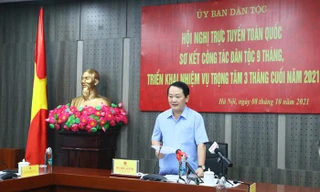 Hội nghị trực tuyến toàn quốc sơ kết công tác dân tộc 9 tháng đầu năm 2021