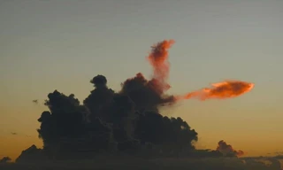 Đám mây ‘cá chép hóa rồng’ ở Thái Bình gây sốt 