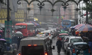 Đường lên Tam Đảo ùn tắc