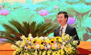 Ông Võ Văn Thưởng, Ủy viên Bộ Chính trị, Bí thư Trung ương Đảng, Trưởng Ban Tuyên giáo Trung ương dự và phát biểu chỉ đạo tại hội nghị.