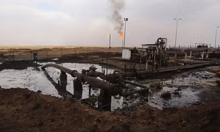 Mỏ al-Omar nằm ở phía bờ Đông sông Euphrates được coi là một trong những mỏ dầu thô lớn nhất trên lãnh thổ Syria. Ảnh: ITN
