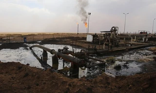 Mỏ al-Omar nằm ở phía bờ Đông sông Euphrates được coi là một trong những mỏ dầu thô lớn nhất trên lãnh thổ Syria. Ảnh: ITN