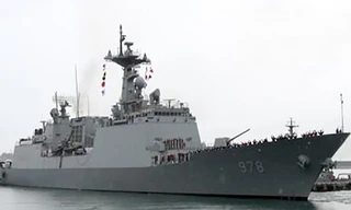 Tàu hải quân Hàn Quốc. Ảnh: Yonhap