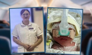 Ca đỡ đẻ khẩn cấp trên máy bay: 'Cháu sẽ nhớ mọi người mãi mãi'