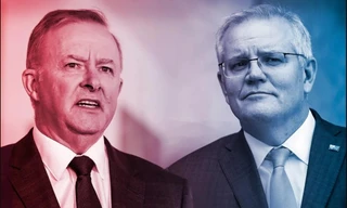 Cuộc bầu cử liên bang tại Australia hôm 21/5 là cuộc đua giữa lãnh đạo Công đảng Anthony Albanese và Thủ tướng đương nhiệm Scott Morrison để giành chiếc ghế thủ tướng trong 3 năm tới. Ảnh: Sydney Morning Herald.