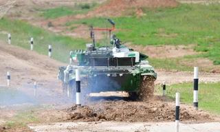 Một chiếc xe tăng của quân đội Iran. Ảnh: Sputnik