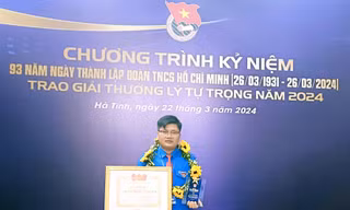 Đề cử Giải thưởng Gương mặt trẻ Việt Nam tiêu biểu 2024: Lê Trọng Nghĩa