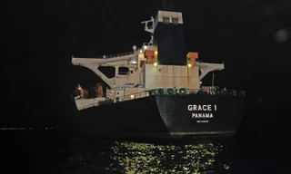 Tàu chở dầu Grace 1 của Iran bị Anh bắt giữ. Ảnh: Reuters