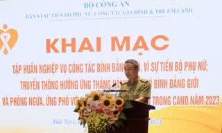 Tập huấn nâng cao nghiệp vụ công tác bình đẳng giới trong CAND