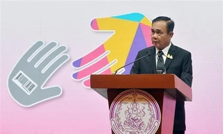 Thủ tướng tái đắc cử của Thái Lan Prayut Chan-o-cha phát biểu tại một sự kiện ở Bangkok, Thái Lan ngày 5/6. Ảnh: TTXVN