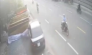 Hiện trường vụ tai nạn do Trưởng Phòng giao dịch một ngân hàng tại huyện Gò Công Tây, tỉnh Tiền Giang say xỉn lái xe tông 3 người thương vong vào ngày 7/10/2024.