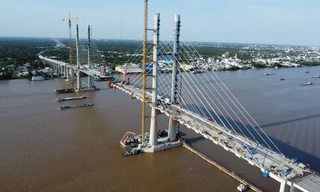 Cầu Rạch Miễu 2 đang vượt tiến độ.