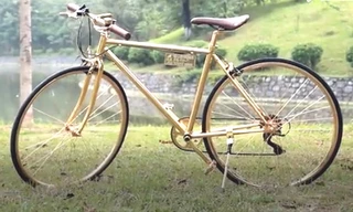 Mục sở thị chiếc xe đạp mạ vàng 9999 giá hàng trăm triệu đồng