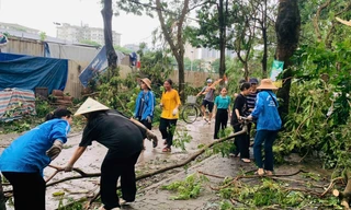 Nỗ lực khắc phục nhanh hậu quả cơn bão số 3 tại khu đô thị đông dân nhất Thủ đô