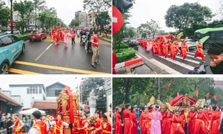 Hà Nội: Xem kiệu 'bay' giữa đường phố, nửa đêm mới về đến đình