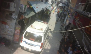 Xe cứu thương có mặt tại nơi xảy ra vụ việc.