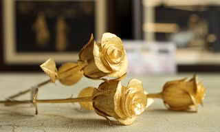 Hoa hồng bằng vàng 24k giá 200 triệu đồng