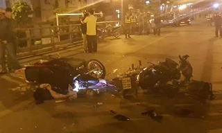 Hiện trường vụ tai nạn.