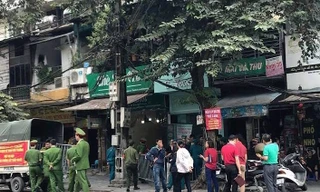 Hiện trường ngôi nhà xảy ra cháy.