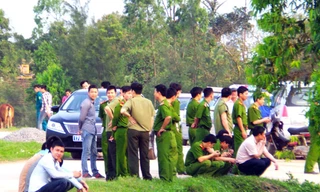 Lực lượng công an được huy động sau khi xảy ra vụ cướp