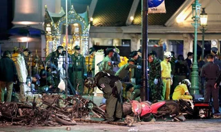 Hiện trường vụ đánh bom ở Bangkok hôm 17/8 