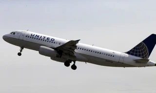 Một chiếc máy bay của hãng hàng không United Airlines