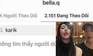 "Hotgirl thẩm mỹ" Bella có động thái lạ: Xóa ảnh và unfollow Karik sau story đầy ẩn ý