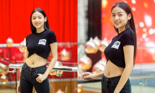 Hotgirl “Trứng rán cần mỡ” diện áo crop top, quần legging khoe body cân đối khi đi casting