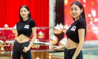 Hotgirl “Trứng rán cần mỡ” diện áo crop top, quần legging khoe body cân đối khi đi casting