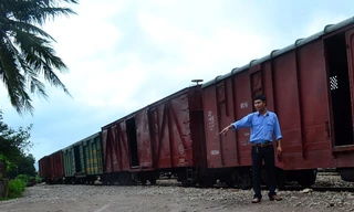 Ga Bình Định (tỉnh Bình Định), nơi các chủ gỗ tập kết đưa lên 8 toa gỗ lậu quý hiếm trót lọt. Ảnh: Việt Hương