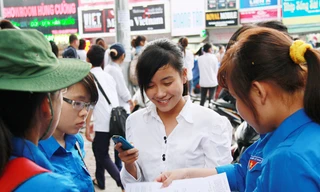 Tại điểm thi trường ĐH Thủy lợi, buổi thi môn Vật lý Ảnh: Trường Phong