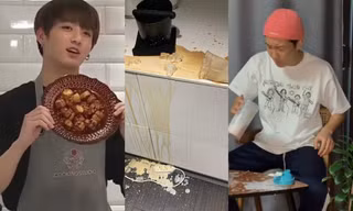 "Dở khóc dở cười" idol vào bếp: Kai đổ cà phê vào ổ điện, Jung Kook cho khoai "đóng băng"