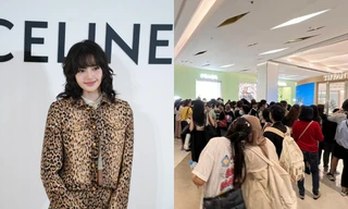 Hàng nghìn fan chờ từ sáng sớm đón Lisa BLACKPINK tới khai trương cửa hàng Celine