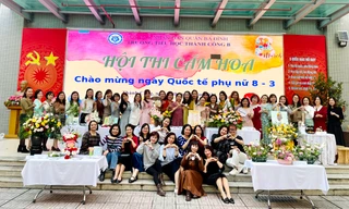 Trường Tiểu học Thành Công B mở hội thi cắm hoa, hưởng ứng ngày Quốc tế phụ nữ