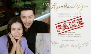 Lộ diện thiệp cưới khác của Hyun Bin - Son Ye Jin, phiên bản ban đầu có dấu hiệu "pha-ke"?