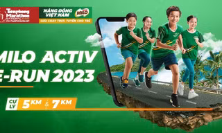 Giải chạy trực tuyến MILO Activ E-RUN dành cho trẻ em chính thức quay trở lại