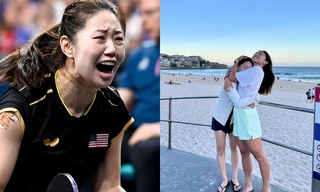 "Nữ hoàng bóng bàn" Mỹ "dưỡng thê" khi được bạn gái hộ tống tới Olympics